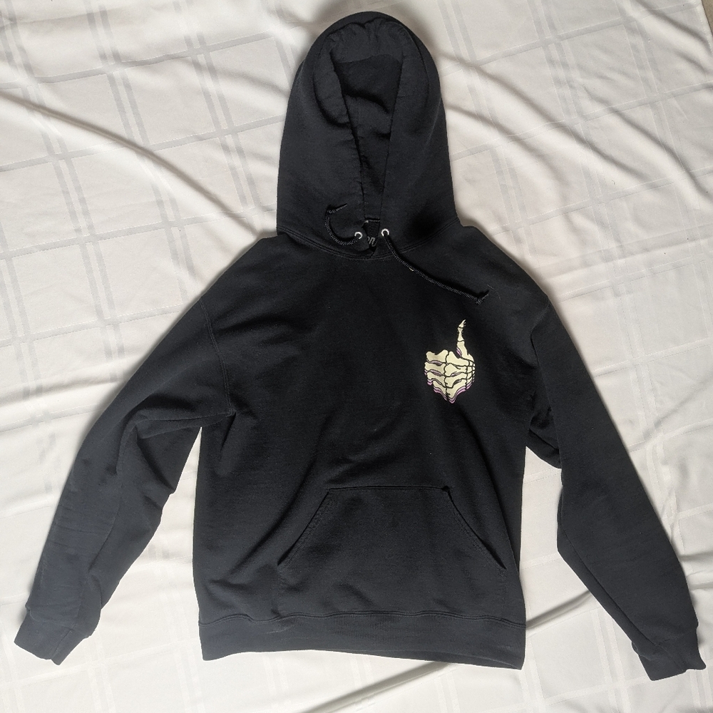 Black Hoodie with Graphic Design